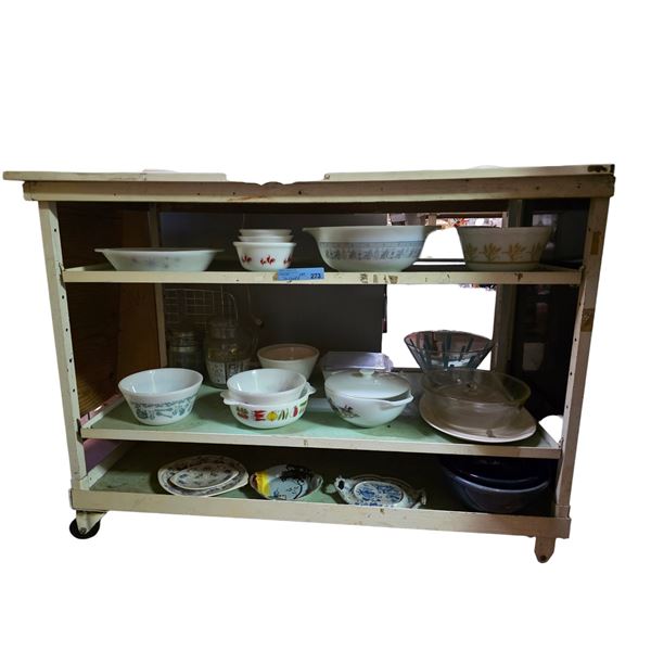3-Shelf of Various Style Dinnerware