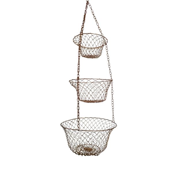 Three-Tier Hanging Wire Basket