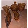 Image 1 : 5-Pcs Amber Glass style Glassware