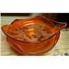 Image 2 : Glasbake Art Deco Orange Baking Casserole with 4 Matching Colored Glass Pieces