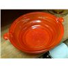 Image 6 : Glasbake Art Deco Orange Baking Casserole with 4 Matching Colored Glass Pieces