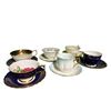 Image 3 : 9 Assorted Vintage Bone China Teacup & Saucer Sets Includes Brands Paragon, Aynsley, Royal Albert
