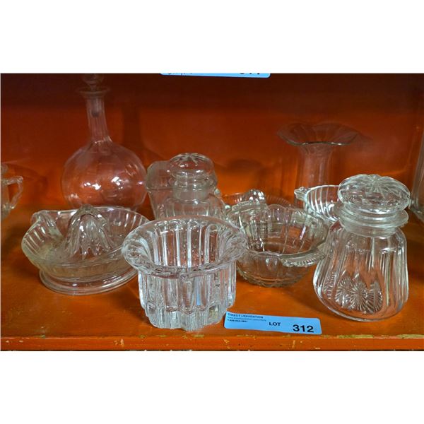 Vintage federal glass kitchenware