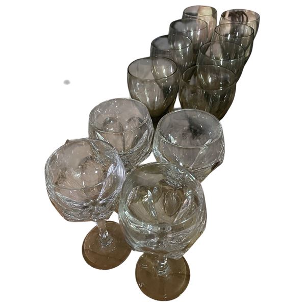 12 Assorted Wine Glasses