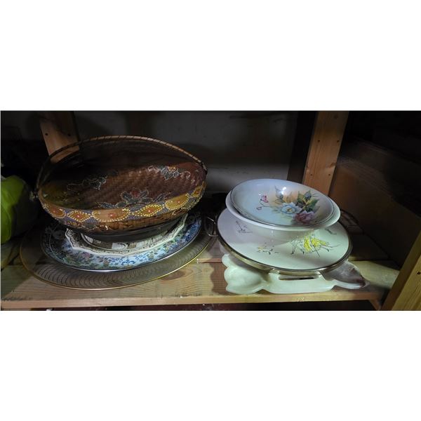 Antique serving platters Ivory, Dynasty, japanese, vintage German