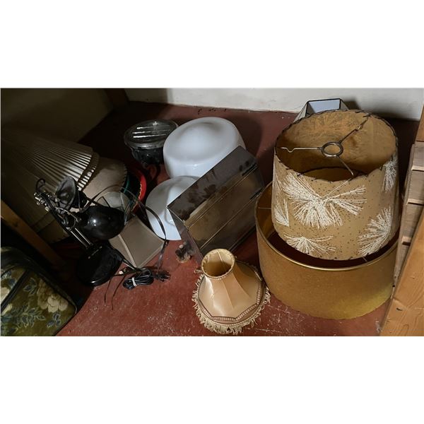 10+ Assorted Lampshades and Lamp