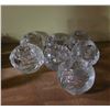 Image 1 : Glass ice textured candle cups