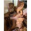 Image 2 : Lot of Hand-Carved Wooden Owl Figurines