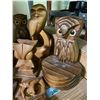Image 3 : Lot of Hand-Carved Wooden Owl Figurines