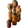Image 1 : Lot of Vintage Japanese Kokeshi & Kimono-Style Wooden Dolls