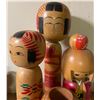 Image 2 : Lot of Vintage Japanese Kokeshi & Kimono-Style Wooden Dolls