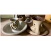 Image 2 : Lot of Studio Pottery Character Face Vases, Figural Planter & Folk Art Ceramic Pieces