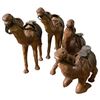 Image 1 : Lot of (4) Leather Camel Figurines with Saddles
