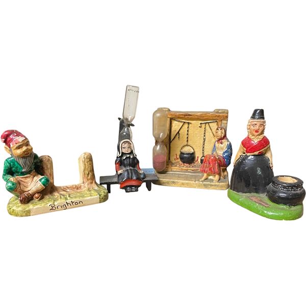 Lot of Vintage Painted Folk Art Figurines & Miniatures