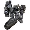 Image 1 : Lot of Vintage Black Hawaii Souvenir Novelty Figurines - Hula Girl, Comic Characters, Foot Ashtray &