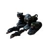 Image 2 : Group of Black Panther & Lion Figurines - Glossy Ceramic Animal Figures