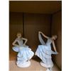 Image 3 : Lot of 7 Vintage Porcelain & Ceramic Figurines - Dancers, Victorian Lady, Salt & Pepper Shakers & Mi