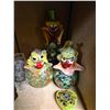 Image 3 : Mixed Art Glass Figurines & Miniatures - Clown Bottles, Train, Animals, Paperweights