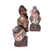 Image 1 : Group of Hand-Carved Folk Art Wooden Character Figurines