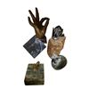 Image 4 : Mixed Lot Vintage Figurines, Metal Hand Sculpture, Clown & Decorative Pieces