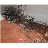 Image 3 : Vintage Brass-Tone Wire Kitchen & Bottle Racks w/ Antique Balance Scale