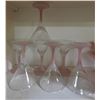 Image 2 : Mixed Vintage Glassware & Pink Milk Glass Lot - Stemware, Decanter & Cups