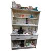 Image 1 : White Painted Wooden Display Hutch / Shelf Unit with Drawers & Lower Storage - Bidder Responsible fo