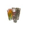 Image 1 : Group of Assorted Juice Glasses - Floral Design, Umbrella, Etc.