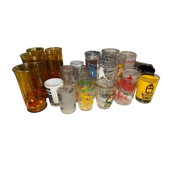Large Group of Various Shot Glasses, Cups, Etc.