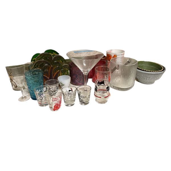 Large Group of Various Shot Glasses, Cups, Etc.