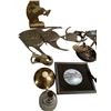 Image 3 : Mixed Brass Decor & Desk Items Including Bookends, Fish Figures, Scale & Assorted Metalware