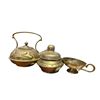 Image 4 : Pair of Brass Foo Dogs with Assorted Vintage Bells & Small Metalware Items