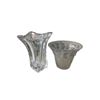 Image 1 : Group of 2 Clear Art Glass Vase