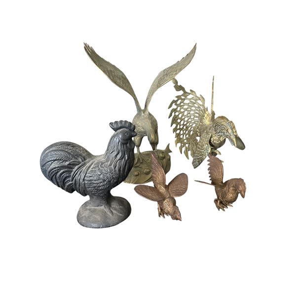 Assorted Metal Bird Figurines