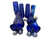 Image 1 : Large Cobalt Blue Glass Vase & Drinkware Group