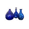 Image 3 : Large Cobalt Blue Glass Vase & Drinkware Group