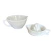 Image 1 : White Milk Glass Mixing Bowl & Citrus Juicer