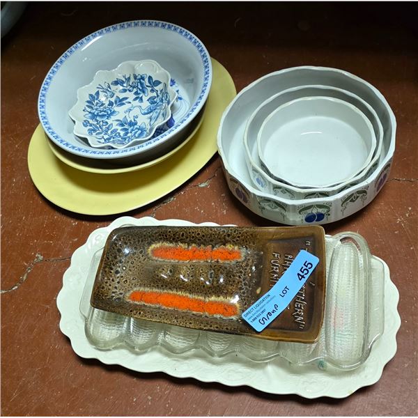 Misc. vintage dishes and platters