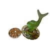 Image 2 : Vintage Amber Glass Flower Frog Collection w/ Vaseline Glass Fish Figurine
