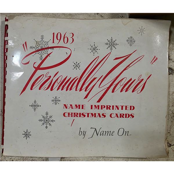 1963 “Personally Yours” Name Imprinted Christmas Cards Sample Book