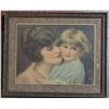 Image 4 : Lot of 4 Vintage Framed Prints - Cherubs, Mother & Child, Baby & Portrait