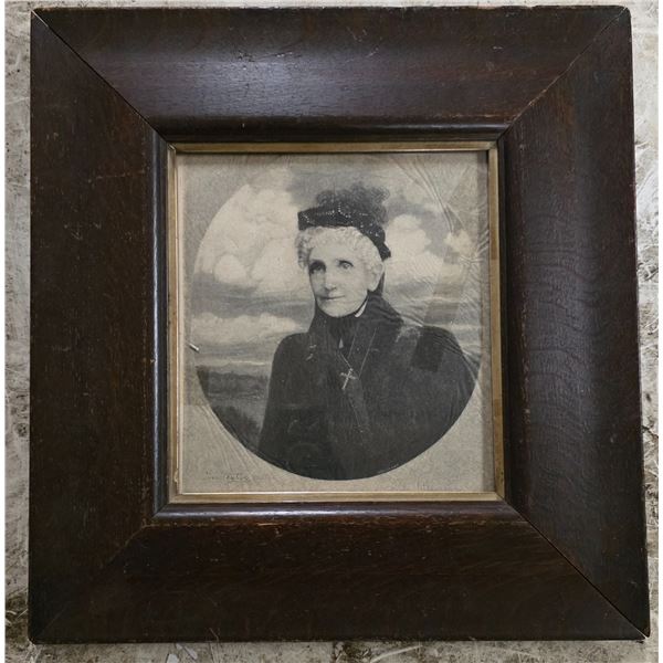 Framed Victorian-Style Portrait Print of Woman