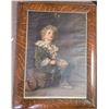 Image 1 : Framed Antique-Style Portrait Print of Young Boy