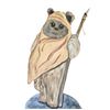 Image 1 : Hand-Carved Ewok-Style Wooden Figure with Spear