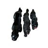 Image 2 : Set of 3 Black Panther Ceramic Figurines - Glossy Animal Figures