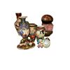 Image 1 : Asian Decorative Vases, Cloisonne & Salt/Pepper Set - Group