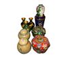 Image 1 : Cloisonne Enamel Vases & Covered Boxes
