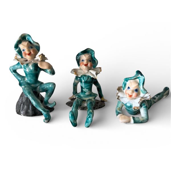 Original 1940-50's  Porcelain "Occupied Japan" Elf Pixie Figurines