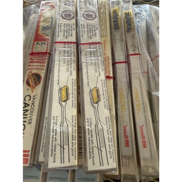 Group - Collectable Vintage NHL Toothbrushes & Wall Pennants