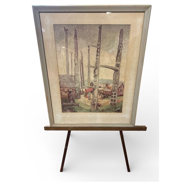 Print of Emily Carr's "Kitseukea" Painting Framed